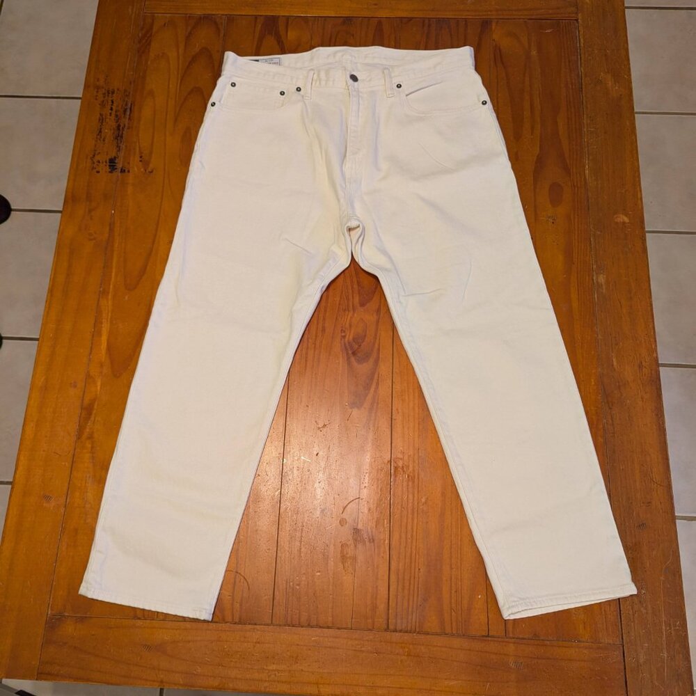 Men’s GAP 502 Straight Crop Pants – Size 36x32 – White